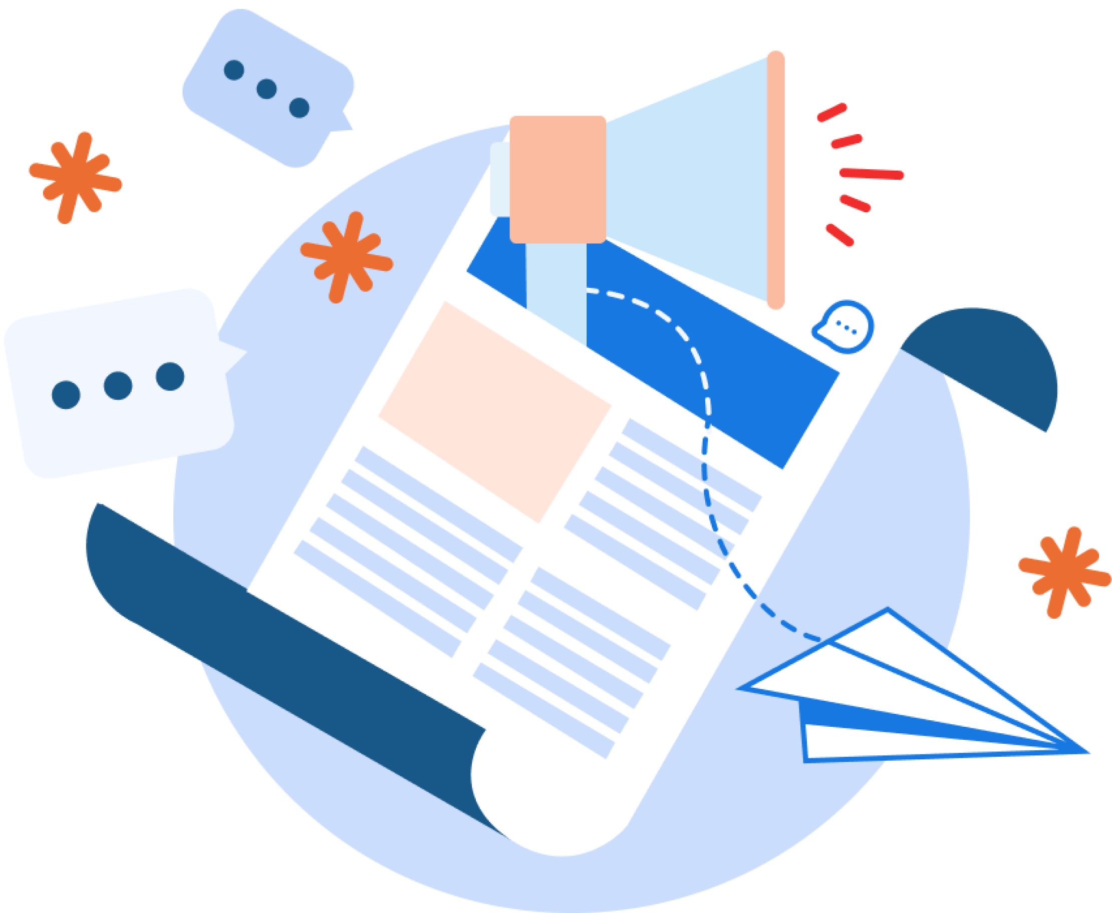 Press release landing image with a person holding a phone and a laptop.